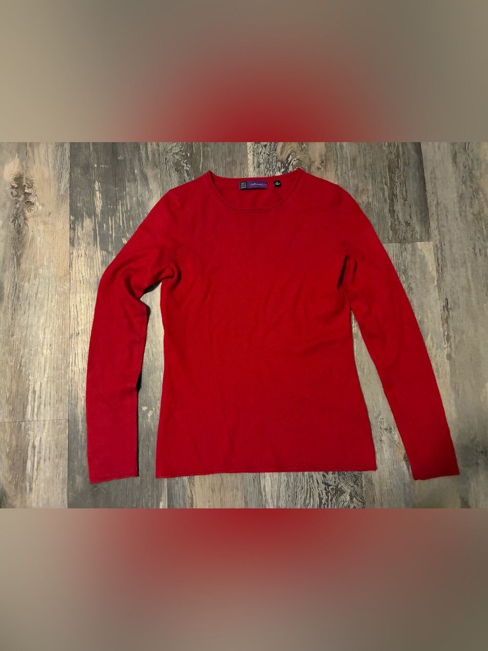 Saks Fifth Avenue Cashmere Red Sweater- Size Small